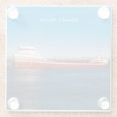 Edward L. Ryerson-onderzetter Glazen Onderzetter (Achterkant)