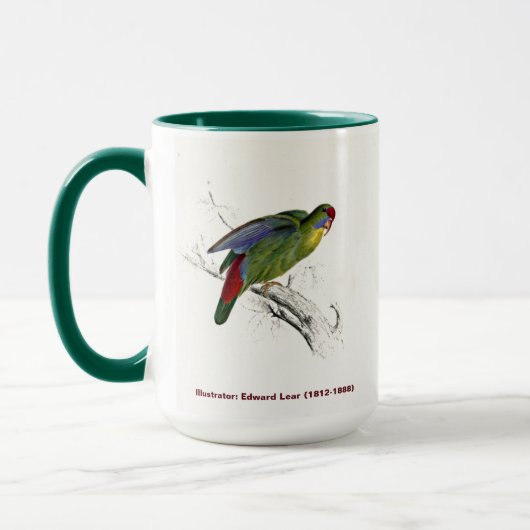Edward Lear Bird Collectie Red Fronted Paraket Mok (Links)