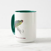 Edward Lear Bird Collectie Red Fronted Paraket Mok (Voorkant links)