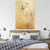 Edward Lear, een zelfkarikatuur Canvas Afdruk (Insitu (Slaapkamer))