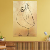 Edward Lear, een zelfkarikatuur Canvas Afdruk (Insitu (Woonkamer))