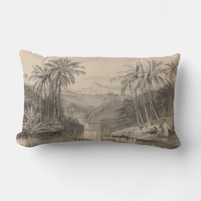 Edward Lear Tropical Palm Trees Pillow Kussen (Voorkant)