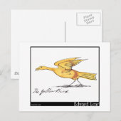 Edward Lear's gele vogel Briefkaart (Voorkant / Achterkant)