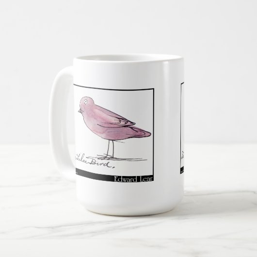 Edward Lear's Lila vogel Koffiemok (Voorkant links)