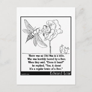 Edward Lear's oude Man in een boomLimerick Briefkaart