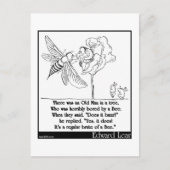 Edward Lear's oude Man in een boomLimerick Briefkaart (Voorkant)