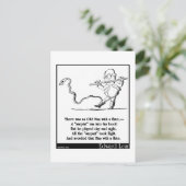 Edward Lear's Oude Man met een fluitLimerick Briefkaart (Staand voorkant)