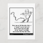 Edward Lear's Oude Man met een fluitLimerick Briefkaart (Voorkant)