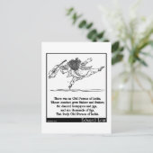 Edward Lear's oude persoon van Ischia Limerick Briefkaart (Staand voorkant)