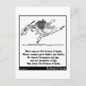 Edward Lear's oude persoon van Ischia Limerick Briefkaart (Voorkant)