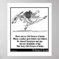 Edward Lear's oude persoon van Ischia Limerick