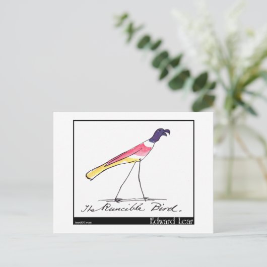 Edward Lear's Runcible Bird Briefkaart (Staand voorkant)