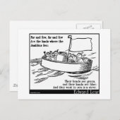 Edward Lear's The Jumblies Briefkaart (Voorkant / Achterkant)