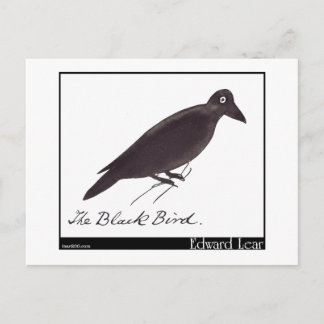 Edward Lear's zwarte vogel Briefkaart