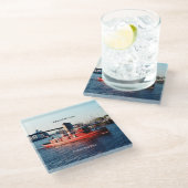 Edward M. Cotter glass onderzetter Glazen Onderzetter (Schuin)