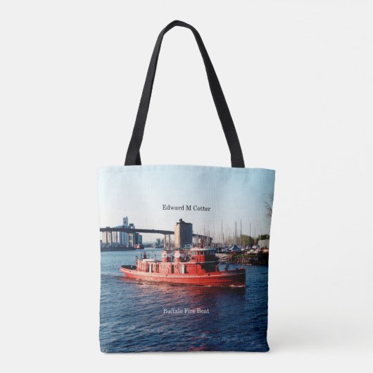 Edward M. Cotter over de canvas tas (Achterkant)