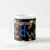 "Edward"-mok (zwart) Koffiemok (Voorkant links)
