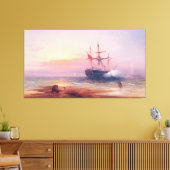 Edward Moran Salute bij zonsondergang Canvas Afdruk (Insitu (Woonkamer))