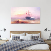 Edward Moran Salute bij zonsondergang Canvas Afdruk (Insitu (Slaapkamer))