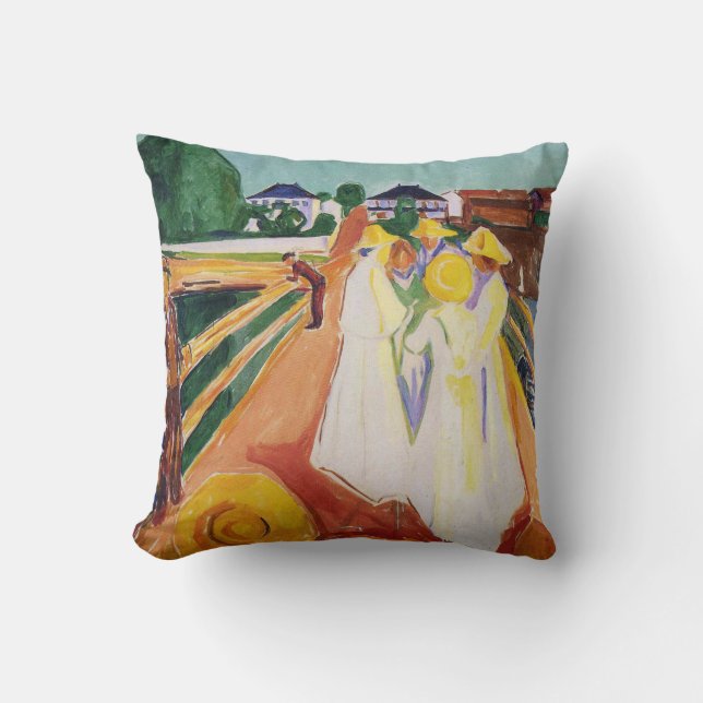 Edward Munch Art Painting Kussen (Voorkant)