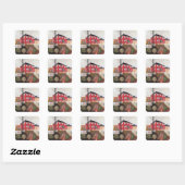 Edward Munch Art Painting Vierkante Sticker (Vel)