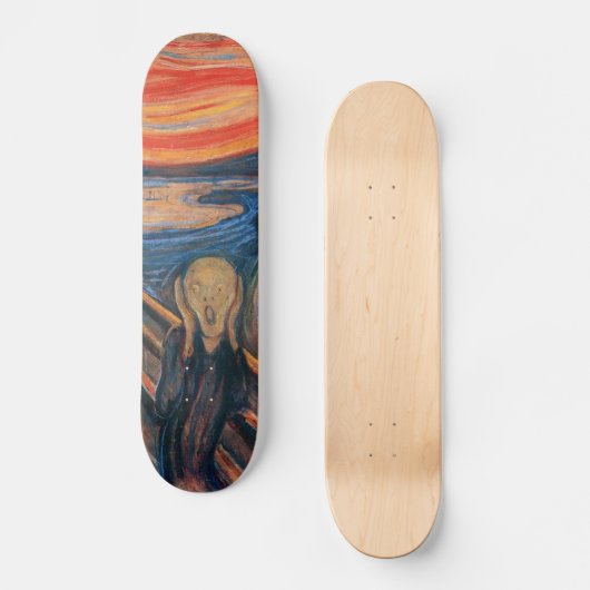 Edward Munch The Scream Persoonlijk Skateboard (Voorkant)