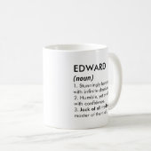 Edward naam, Bewerkbare naam, Aangepaste naam Koffiemok (Voorkant rechts)