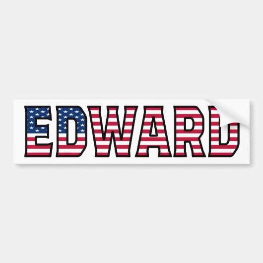 Edward Naam Voornaam USA Sticker Sticker Auto (Voorkant)