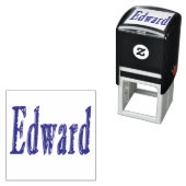 Edward Name Logo, Zelfinktende Stempel (In situ)