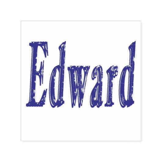Edward Name Logo, Zelfinktende Stempel (Design)
