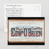 Edward O'Brien Clipper zeilschip 1900 Briefkaart (Voorkant / Achterkant)