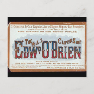 Edward O'Brien Clipper zeilschip 1900 Briefkaart