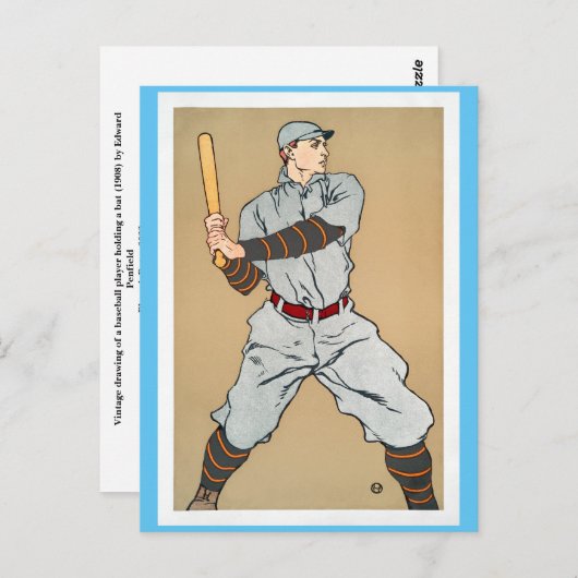 Edward Penfield Baseball Briefkaart (Voorkant / Achterkant)