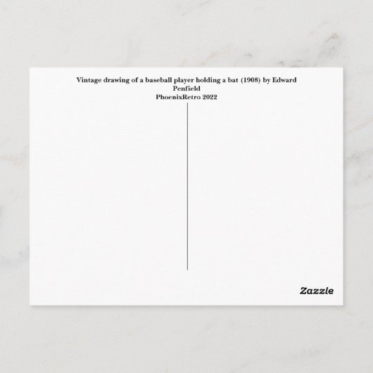 Edward Penfield Baseball Briefkaart (Achterkant)