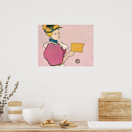 Edward Penfield Illustration of a Woman Poster (Keuken)