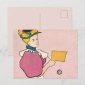 Edward Penfield Illustration of a Woman Poster Pos Briefkaart (Voorkant / Achterkant)