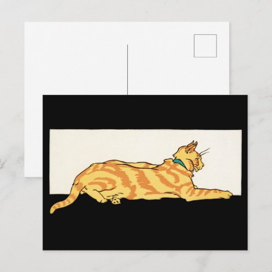 Edward Penfield -  kat Art Briefkaart (Voorkant / Achterkant)