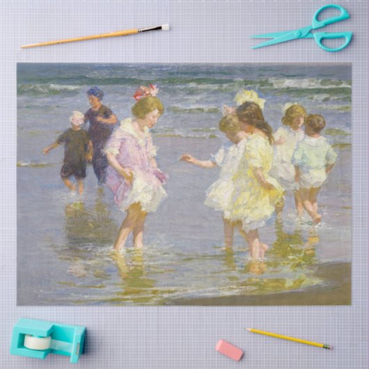 Edward Potthast Beach Artwork Decoupage Tissuepapier (Craft)