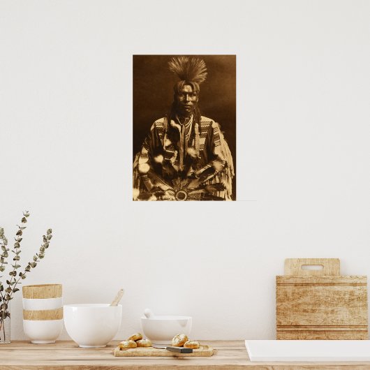 Edward S Curtis A Piegan Dandy Poster (Keuken)