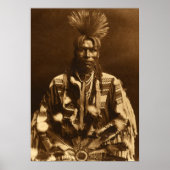 Edward S Curtis A Piegan Dandy Poster (Voorkant)