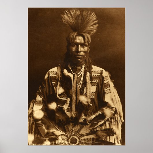 Edward S Curtis A Piegan Dandy Poster (Voorkant)
