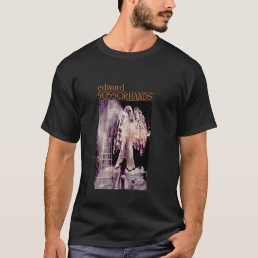 Edward Scissorhands Iconische Ice Angel Sculptuur  T-shirt (Voorkant)