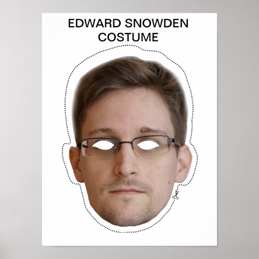 Edward Snowden kostuum Poster (Voorkant)