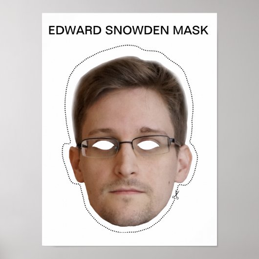 Edward Snowden Mask Poster (Voorkant)