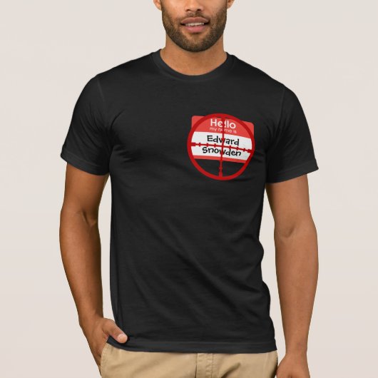 Edward Snowden NSA PRISM whistleblower target T-shirt (Voorkant)