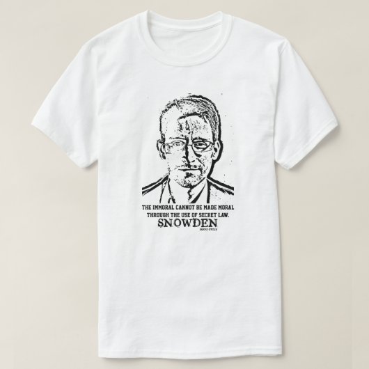 Edward Snowden Spying Whistleblower Quote T-shirt (Design voorkant)