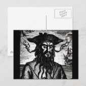 Edward Teach Portrait Briefkaart (Voorkant / Achterkant)