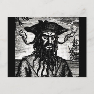 Edward Teach Portrait Briefkaart