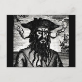 Edward Teach Portrait Briefkaart (Voorkant)