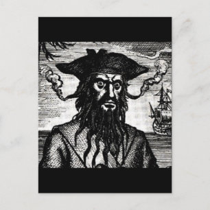 Edward Teach Portrait Briefkaart